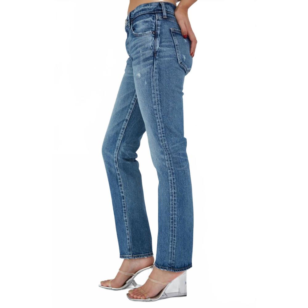 NEW MOUSSY mallard slim straight jeans in dark blue - Picture 3 of 10